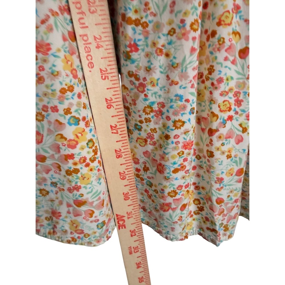 Cottagecore Feminine Coco + Jaimeson Floral Peasant Mini Dress Puff Sleeve Sz M - Picture 5 of 12